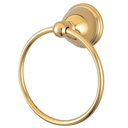 Kingston Brass Restoration 6" Towel Ring, Polished Brass BA3964PB